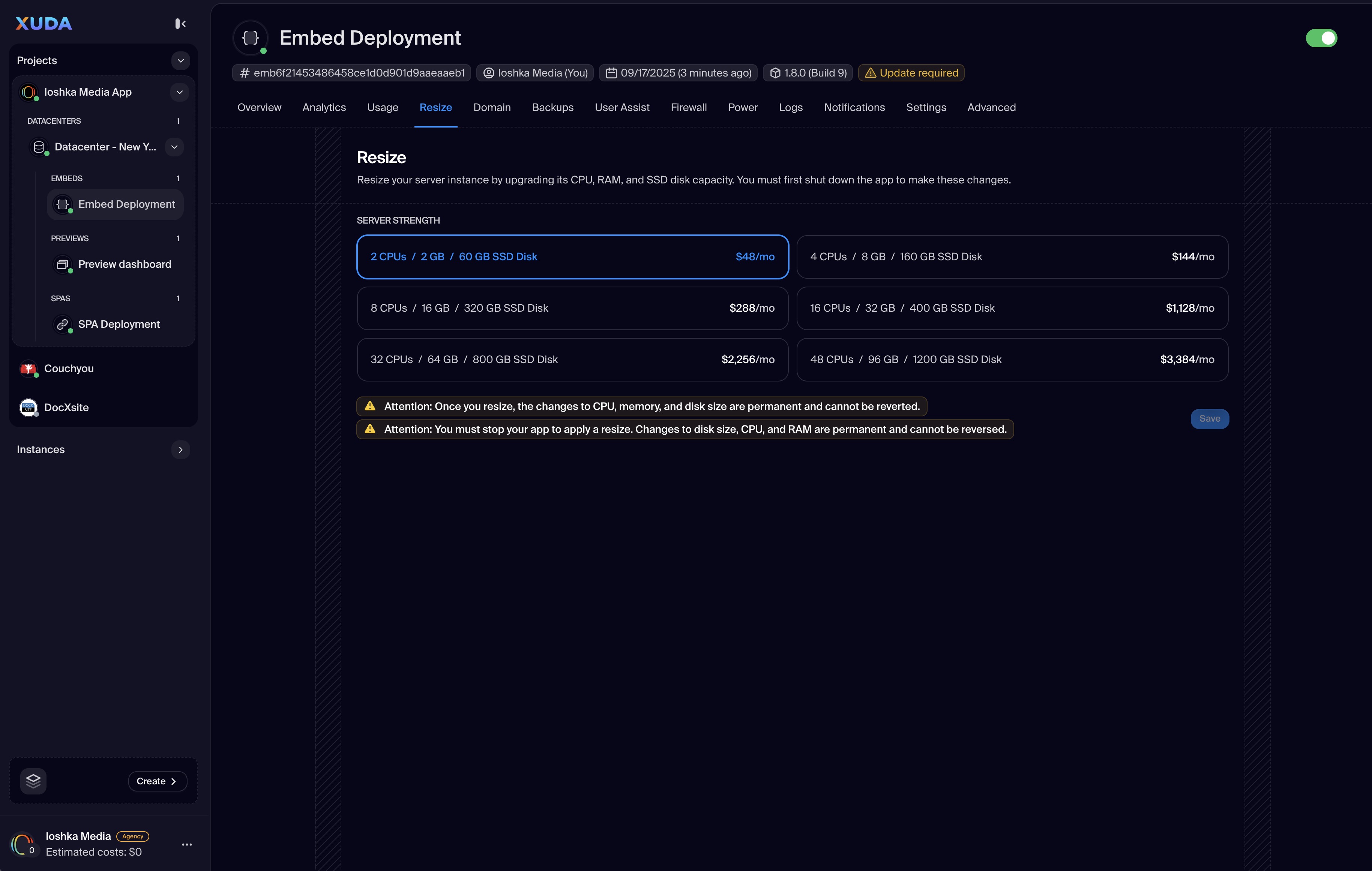 Embed Resize